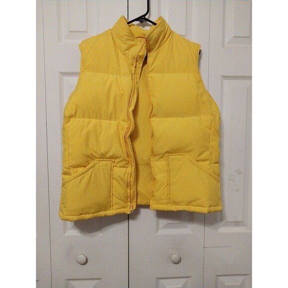 Old Navy Mustard Yellow Full Zip Down Filled Puffer Vest Woman's XL - Picture 2 of 7